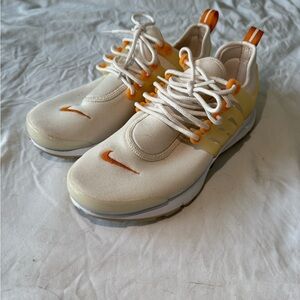 Nike Air Presto Cream and Orange Sneakers